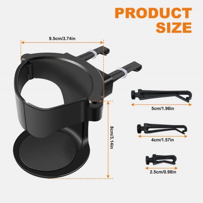 AHLSEN Porte Gobelet Voiture, Support Bouteille Canette, Universels