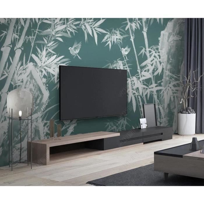 Papier Peint Japonais | Forêt De Bambous Aux Tons Vert Pastel