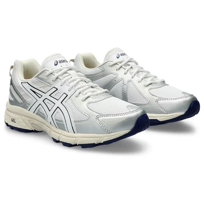 Baskets ASICS GEL VENTURE 6 GS Blanc Talon plat Lacets Synthetique Blanc Cdiscount Chaussures