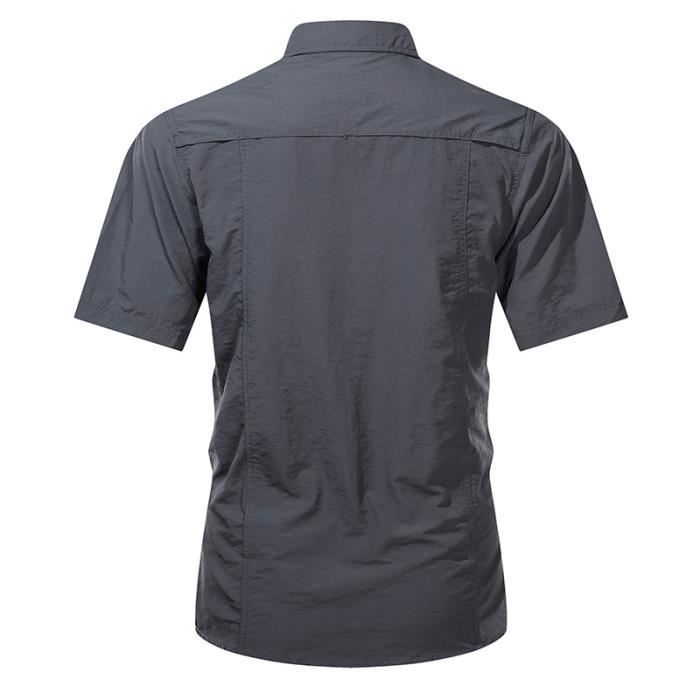 Chemise militaire homme manche hot sale courte