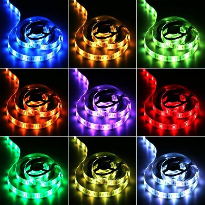 Bande Lumineuse LED à Piles 2M Avec Télécommande 24 Touches - Ruban LED Décoration Intérieure Et Extérieure