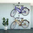 Porte-vélo pour 2 bicyclettes accroche Barre télescopique pour vélo garage 160-340 cm - RELAXDAYS-2