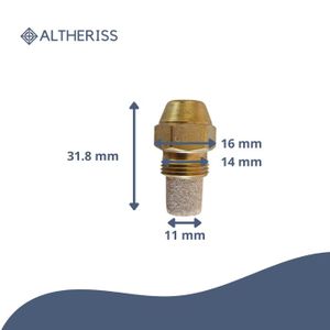 Gicleur Delavan 0.50 G Type W - Répartition Creuse 60° | Pour Brûleur Chappée