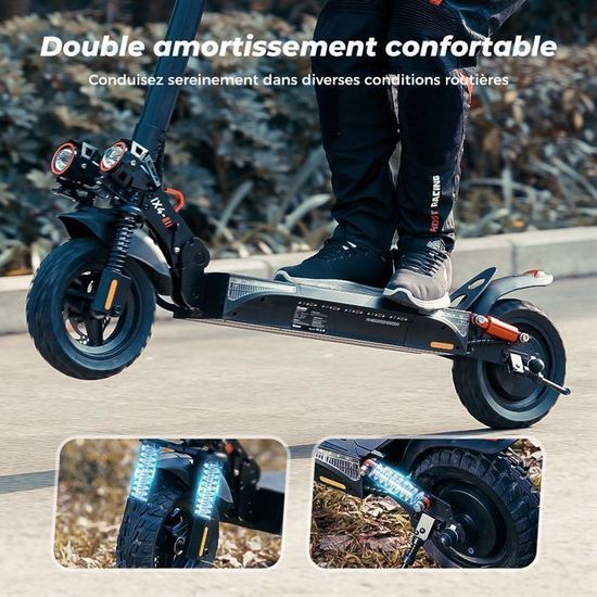 Trottinette électrique Pliable ISCOOTER I10pro - Roues 10″- Moteur 800W 45km H Batterie 15ah Autonomie 50 60km Lumiere Led