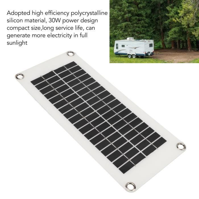 Akozon panneau de chargeur de batterie solaire Kit de panneau solaire 30W panneau de chargeur de Akozon panneau de chargeur de batterie solaire Kit de panneau solaire 30W panneau de chargeur de