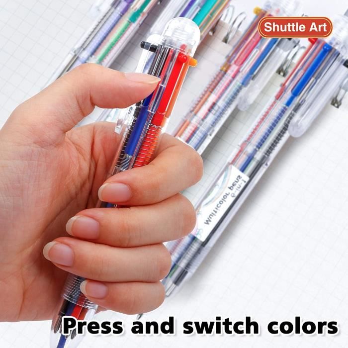 STYLO,Multi-couleur-3PCS--Stylo à bille multicolore 6 en 1 3 pièces, stylos  de marquage de papeterie coréenne, fournitures scolaires - Cdiscount  Beaux-Arts et Loisirs créatifs