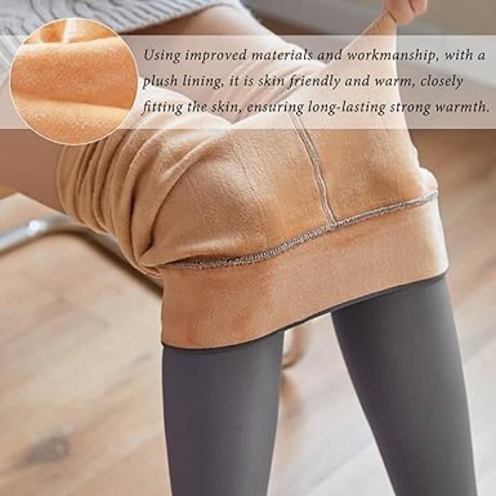 Collant Chaud Femme Hiver Extensibles Translucide Epais Polaire Opaque  Leggings Taille Haute Thermique [80g,Noir Demi-Pied] Noir - Cdiscount  Chaussures