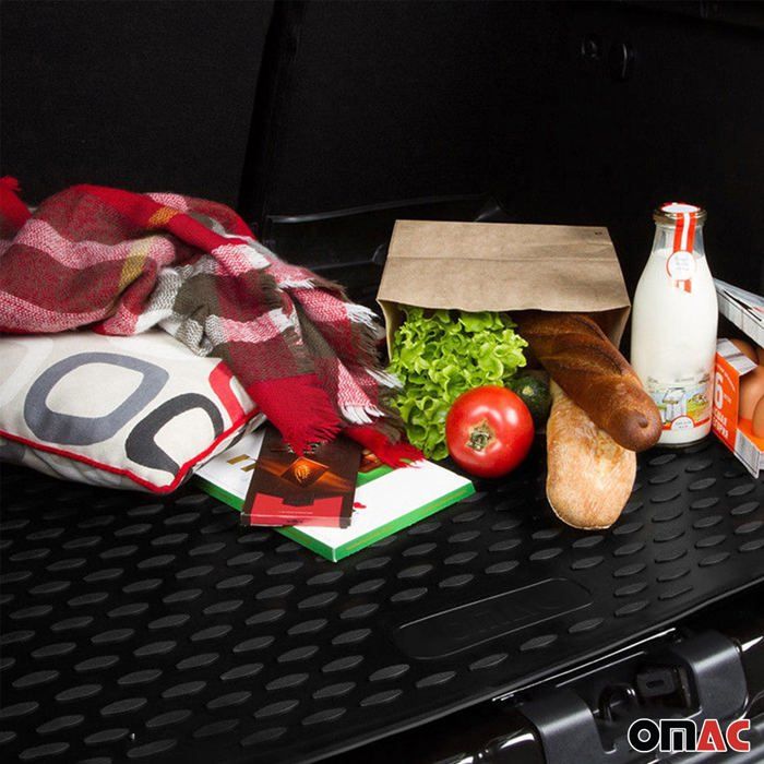 Powoq Tapis De Coffre Sur Mesure Pour Jeep Grand Cherokee 2011-2021 (Modèles 2011 à 2021) - TPE Imperméable, Antidérapant, Double Tapis