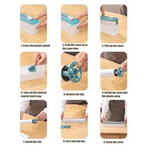 Devidoir Papier Alu Et Film Alimentaire Aimanté Dérouleur De Film