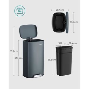 Poubelle Suspendue Design - Gain De Place Pour Cuisine, Salle De Bain Ou WC