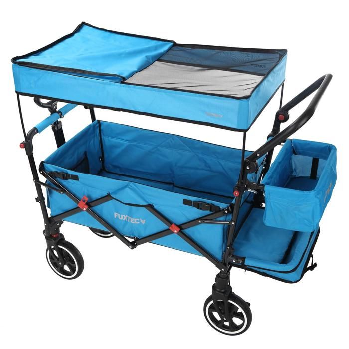 Chariot de transport enfant pliable - FUXTEC Premium Cruiser - Bleu -  Charge 75 kg - Cdiscount Puériculture & Eveil bébé