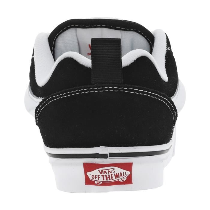 Baskets basses femme VANS KNU SKOOL en cuir noir lacets vagues iconiques Cdiscount Chaussures