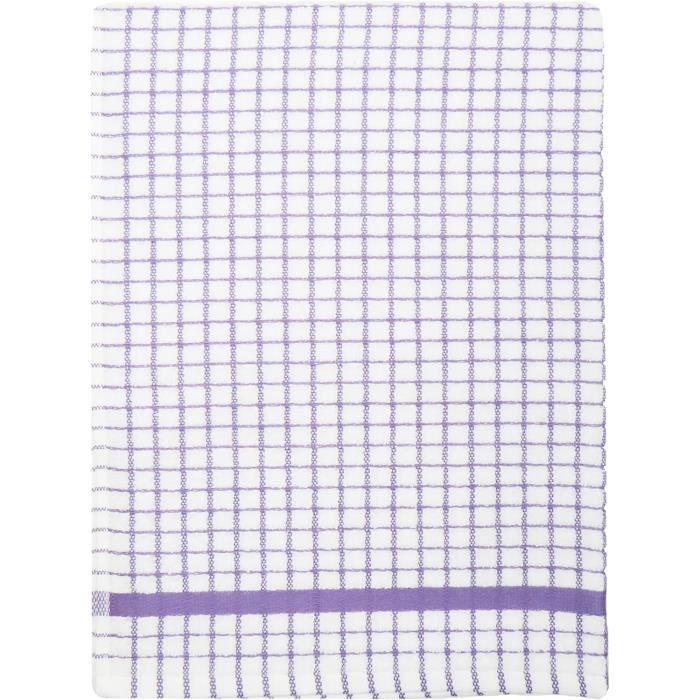 Torchon 'Cueillette Lavande' 50x70 Cm - 100% Coton - Lavable En Machine - Décoration Et Essuyage Cuisine