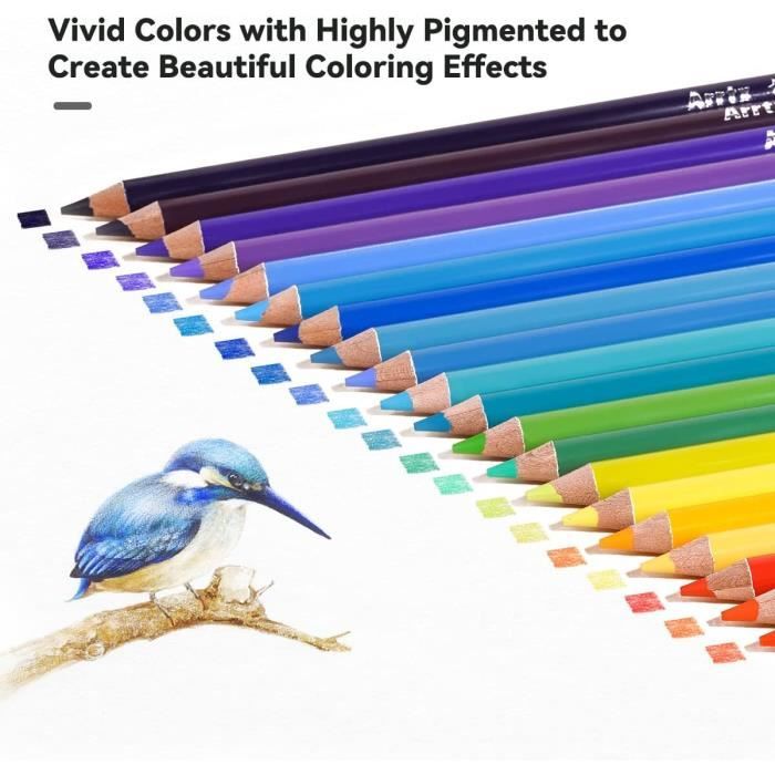 Arrtx Lot de 126 crayons de couleur Premium avec noyau doux, texture  crémeuse, haute résistance à la lumière et pigments [20] - Cdiscount  Beaux-Arts et Loisirs créatifs