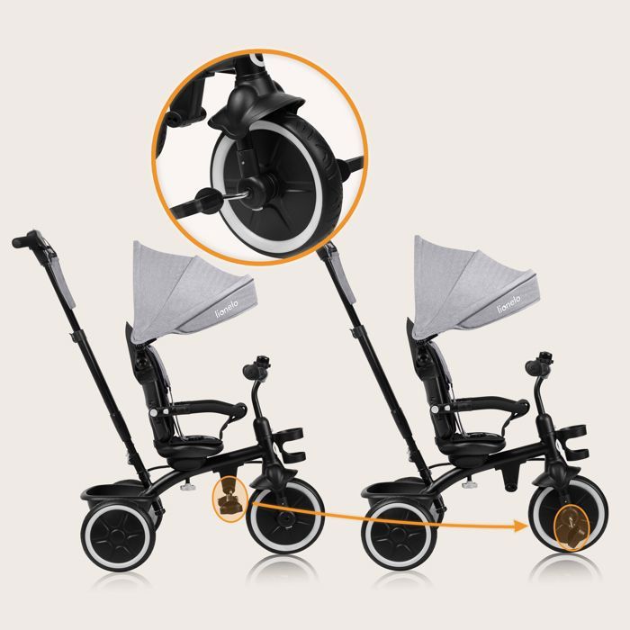 HUOLE Tricycle Enfant Évolutif 4 en 1, Tricycle Bébé Évolutif avec HUOLE Tricycle Enfant Évolutif 4 en 1, Tricycle Bébé Évolutif avec