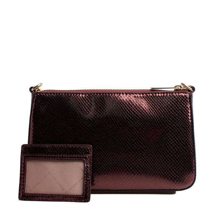 DORRISO Ensemble 4 Pièces Sac à Main Femmes - Sac Bandoulière Pochette Porte-Cartes Cuir PU Imperméable Noir Or