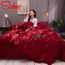 Version Rouge King 4pcs 220x240 Pur Satin Soie Ensemble De Literie Adulte Luxe Housses Couette Avec Taie D Oreiller Taille Achat Vente Housse De Couette Et Taies Cdiscount