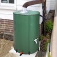 Récupérateur d'eau de pluie cuve pliant 380 l-Baril de Pluie Réservoir de Pluie Pratique Pliable-vert-70 x 98 cm-0