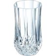 6 verres à eau vintage 36cl Longchamp - Cristal d'Arques - Verre ultra transparent au design vintage Cristal Look-0