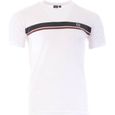 T-shirt Blanc/Bordeaux Homme Sergio Tacchini Stripe A-0