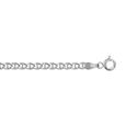 Chaine maille figaro plaqué argent 925 homme maille creuse de 4mm 55cm