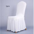 1PCS blanc Housse de chaise/revêtement hôtels mariage Housse Chaise Spandex Polyester Lycra Fini Tabouret Fauteuil Extensible-0
