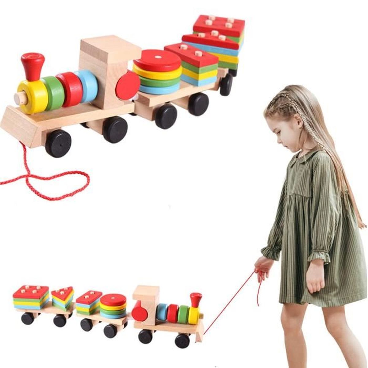 Clips De Distribution Pour Domino Train - Lot De 3 - Plastique Beige, Dimensions 26x4x2,5 Cm - Pour Jeux Enfants, Distribution Automatique