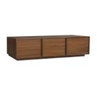 SWEEEK Meuble TV décor bois 3 portes noyer 180cm L 180 x P 43 x H 45cm - Kuba