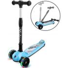 Yoleo Trottinette 3 Roues Enfant Pliable Lumineux Cadeau Jouet Garçon Fille 3 Ans à 12 Ans Hauteur Réglable Bleu