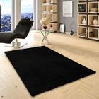 Tapis Shaggy à poils longs - PERGAMON - Aloha - Noir - 80 cm
