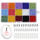 BRAND Perles de Rocaille - 3mm - 15 Couleurs - Verre - Pour Bijoux et Artisanat