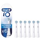 Brossettes - ORAL-B - iO Ultimate Clean - Lot de 6 - Nettoyage efficace - Élimination plaque dentaire