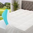 PURSENS Surmatelas 160 x 200 Double Épaisseur 10 cm - 5cm Mémoire de Forme et Gel Rafraîchissant + Housse Lavable de 5cm en Microfibre