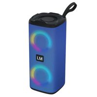 Haut-parleur Bluetooth Rechargeable Portable LED RGB sans fil Subwoofer Enceinte Bluetooth prise en charge carte TF/U-Disk, Bleu