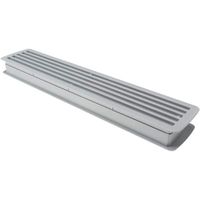 Gedotec Grille de ventilation grille de porte grille d'évacuation d'air grise plastique ABS | 457 × 92 mm