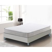 Pack Complet Matelas 140x190 cm + sommier + Pieds