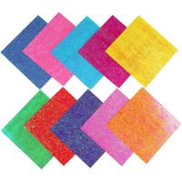 Papier origami brillant 15*15cm - SSS - Lot de 50 feuilles - 10 couleurs - Pour décoration et travaux manuels