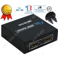 TD® Séparateur HDMI audio répartiteur support ultra HD 2 entrées noir câble télévision sélecteur diviseur moniteur performance