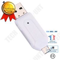 TD® Lecteur de carte portable 2 en 1 USB OTG / Adaptateur SD Micro SD Universel Micro USB TF pour PC Téléphone /Blanc Multifonction