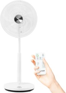 VENTILATEUR GKL Fan Silence Plus Ventilateur sur pied silencieux avec télécommande, 12 vitesses (41 cm de diamètre).[Q247]