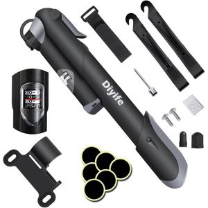 Pompe Vélo Double Effet Meteor – Alliage Alu, Compatible Presta/Schrader, Support Cadre