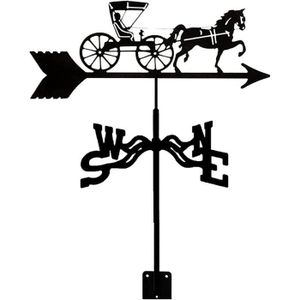 GIROUETTE - CADRAN Chariot de girouette en métal Ornement extérieur Ferme girouette Piquet de Jardin girouette Outil de Mesure Jardin Cour Toit A607