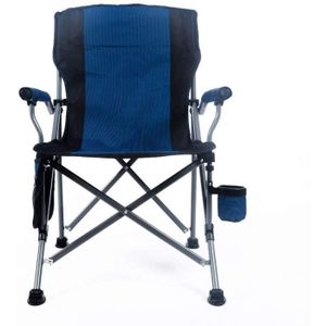Chaise de camping pliable EVER ADVANCED avec accoudoirs rembourr/és cadre en acier pliable et supporte 135 kg