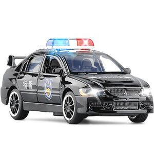 ACCESSOIRES HOVERBOARD couleur Police noir Mitsubishi Lancer Evolution IX 9 – modèle de voiture de course en alliage moulé sous pres