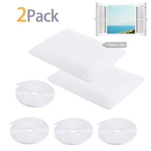 Moustiquaire Fenetre,Toile Moustiquaire,Rouleau Moustiquaire Insect Stop Moustiquaire Standard pour Fen/être 2Pack