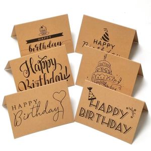 FAIRE-PART - INVITATION Faire-part - invitation,Cartes d'anniversaire Vintage Kraft,10 pièces,ballons,cartes de vœux,cadeaux - Mix[E386551]