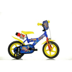 VÉLO ENFANT Velò Enfant Dino Bikes Sam Le Pompier 12 Pouces Stabilisateurs Porte-bidon 