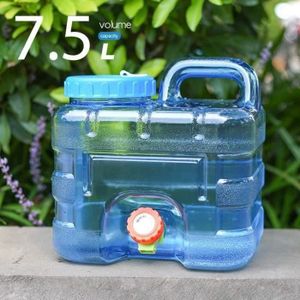 Relaxdays Jerrycan jerricane bidon d'eau réservoir 25 L robinet bouchon  sans BPA camping voiture festival, blanc