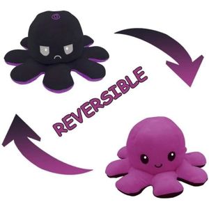Pieuvre en Peluche Jouets Poupée de Poulpe Flip Double Face Poupée danimaux en Peluche de Poulpe Réversible Doux Cadeaux de Jouets Créatifs pour Enfants Famille Amis 02 Poulpe Multicolore