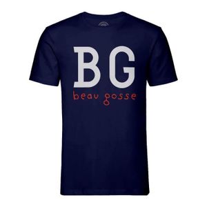 T-SHIRT T-shirt Homme Col Rond Bleu BG (Beau Gosse) Expres